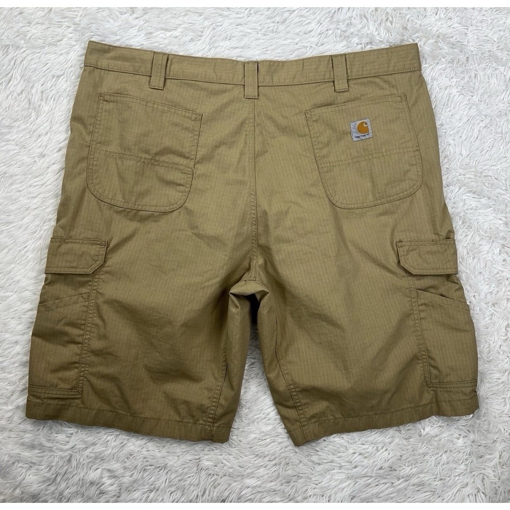 Carhartt Shorts Khaki Relaxed Fit Ripstop Cargo Work Force Mens Size 44‎ BS3543 - Picture 10 of 11
